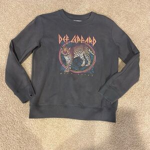 Abercrombie Kids Def Leopard crew neck sweatshirt